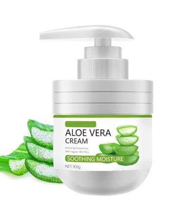 Krmspe Aloe Vera Cream for Face Aloe Vera Facial Moisturizer for Dry Sensitive Skin Hydrating & Moisturizing Face Cream for Women Reduces Dryness Soft Moisturizing Damaged Skin 3.5 Fl Oz