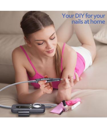 Portable Rechargeable Electric Nail Drill 45000RPM Manicure Pedicure Tool Set with 11 Bits - Keebly-01 - Buy Online on GoSupps.com