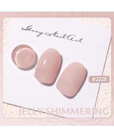 GAOY Jelly Gel Nail Polish Set - 16ml Nude Glitter Soak Off UV Gel - DIY Manicure at Home - 2228 2229 - Buy Online on GoSupps.com
