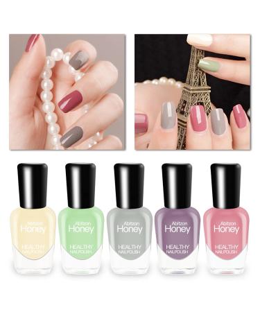 Abitzon NEW Nail Polish Set - 10 Non-Toxic Eco-Friendly Quick Dry Pull-Off Formula | Water-Based Style - Buy Online on GoSupps.com