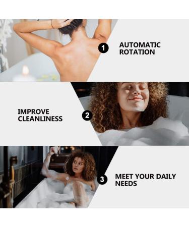 Healifty Electric Rotating Back Brush Set - Exfoliating Body Scrubber for Men and Women with Long Handle, Shower Deep Cleansing Brush - Buy Online on GoSupps.com