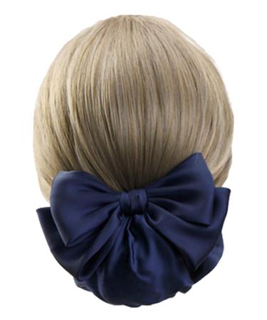 Women's Hair Clip with Hair Net Hair Net Hair Net Hair Bow Hair Net Bow Decorative Navy Blue - Buy Online on GoSupps.com