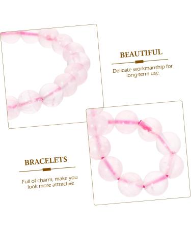 Exceart Portable Wristwalk Bracelet - Crystal & Pearl Ladies Accessories | Unisex Amethyst & Pink Gemstone Bracelet 0.8x7cm - Buy Online on GoSupps.com
