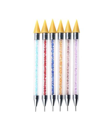 6 Pieces Sets Nail Dotting Tools Drill Pen Professional Nails Pens Designer for Hand Manicure