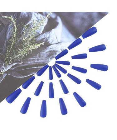 Brishow Coffin Artificial Nails - Long Ballerina Acrylic Press-On Nails (Blue) - 24 Pieces for Women & Girls - Shop Internationally! - Buy Online on GoSupps.com