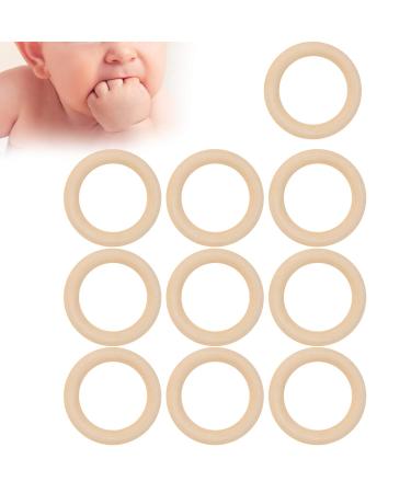 10pcs Wood Baby Teething Rings - Unfinished Circles for Crafts & Pendant Connectors - Buy Online on GoSupps.com