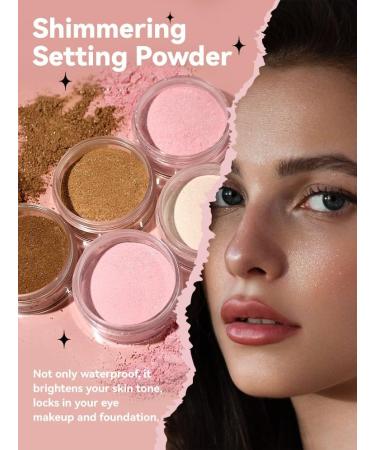 Smooth Setting Powder Poudre Loose Highlighter Makeup for Light Medium and Dark Skin Tones Translucent Setting Powder 0.21 Ounce (2) - Buy Online on GoSupps.com