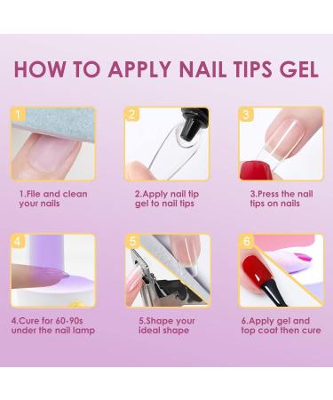 Nail Tips Glue Gel Pcs Melous Solid Gel Nail Glue for Acrylic Nail Tips Press on Nails Long Lasting U V Glue Gel for Nail Extension A0-2 Pcs Nail Tip Glue - Buy Online on GoSupps.com