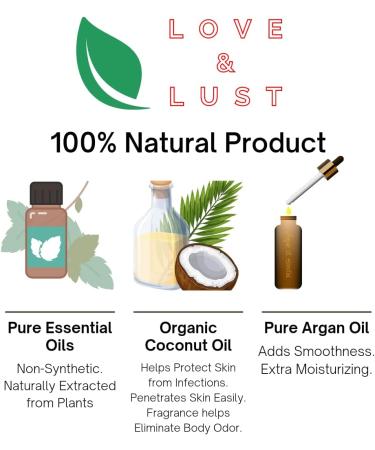 Buy All Natural Sensual Massage Oil for Couples | Aphrodisiac Body Oil | Organic Coconut Oil Blend - Love & Lust by NaturalzCo - 4 FL OZ - Buy Online on GoSupps.com