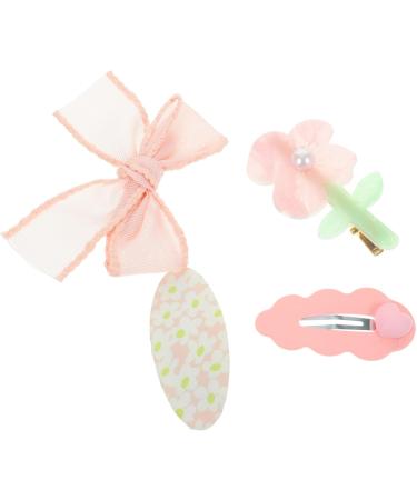FAVOMOTO 4 Sets Hair Clip Hair Accessories Pearl Hair Clip Baby Hair Barrettes Hair Clips Floral Hair Clip Little Girls Hair Accessories Wedding Decor Tiara Acrylic Hairpin Hair Pink Child - Buy Online on GoSupps.com