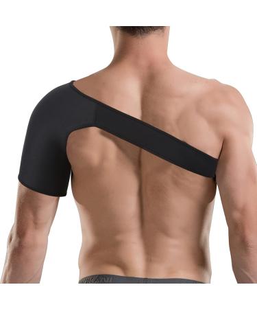 Adjustable Shoulder Brace for Men & Women | Recovery Support Strap | Pain Relief & Warmth (L46-49cm - Buy Online on GoSupps.com