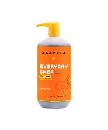Alaffia - Everyday Shea Body Wash, Naturally Helps Moisturize and Cleanse Without Stripping Natural Oils with Shea Butter, Neem, and Coconut Oil, Fair Trade, Unscented, 32 Fl Oz Unscented 32 Fl Oz (Pack of 1) - Buy Online on GoSupps.com