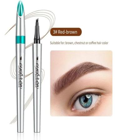 Eyebrow Pen Eyebrow Makeup Eyebrow Pen for Women with 4 Fork Tip for Natural-Looking Eye Brow Pencils for Women (03) - Buy Online on GoSupps.com