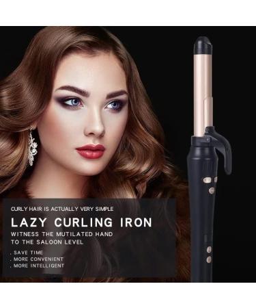 LCD Ceramic Curling Wand - 1 Inch Auto Rotating Titanium Barrel | 4 Adjustable Temps | Fast Heat-Up | Dual Voltage & Anti-Scald - Shop Internationally - Buy Online on GoSupps.com