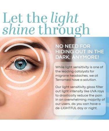 Terramed Just Think Comfort Migraine Glasses FL-41 | Unisex Light Sensitivity Relief | UV Protection for Migraine & Eye Strain - Buy Online on GoSupps.com