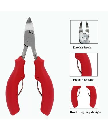 Toenail Clippers for Ingrown and Thick Nails Professional Toenail Trimmer Cutters Stainless Steel and Sharp Pointed Tip Ingrown Nail Clipper with Rubber Handle for Men Women and Seniors - Buy Online on GoSupps.com