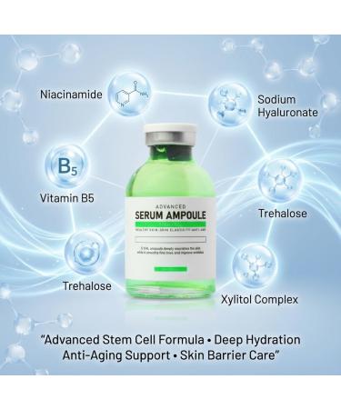 Korean Advanced Microneedling Serum Ampoule Hyaluronic Acid Stem Cell Face Hydrating Micro Pen Kit - Buy Online on GoSupps.com