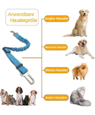 Buy Adjustable Dog Seat Belt 2-Piece Set | Blue Dog Safety Belt for Car - Premium Quality & International Shipping - Buy Online on GoSupps.com