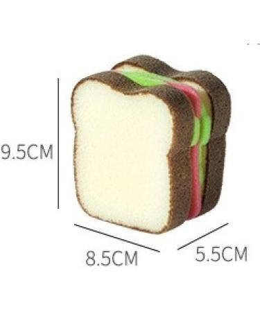 Toast Shape Dishwashing Sponge Washable Dishwashing Tools Pots and Pans Kitchen Accessories Home Cleaning Gadgets Sanwich Shape Sandwichstyle1piece - Buy Online on GoSupps.com