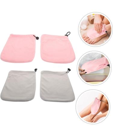 minkissy 2 Pairs Wax Thermal Insulation Gloves Moisturizing Gloves Socks Paraffin Wax Booties Cracked Heel Socks Wax Gloves Paraffin Bath Mitt Spa Plush Moisturizing Socks Work Hand - Buy Online on GoSupps.com