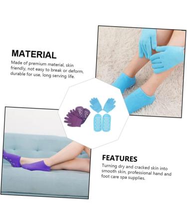 Mikinona 2 Sets Hand and Foot Care Set Moisturizing Gloves Gel Socks Spa Socks Dry Hands Gloves Hydrating Socks Dry Cracked Hands Gloves Moisturizing Mitten Moisturizing Socks Vegetable Gel - Buy Online on GoSupps.com
