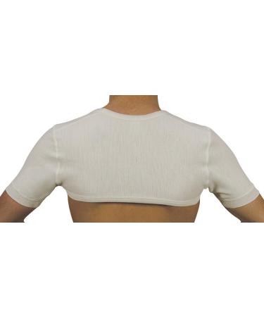 Buy MANIFATTURA BERNINA Elan 5012 - XL White Thermo Shoulder Warmer | Luxurious Merino & Angora Wool | International Shipping Available - Buy Online on GoSupps.com