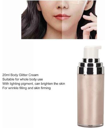 Body Glitter Cream Safe Ingredients Wrinkle Filling Easy to Apply 20ml Skin Firming Liquid for Full Body Makeup (#01 Pearl White) - Buy Online on GoSupps.com