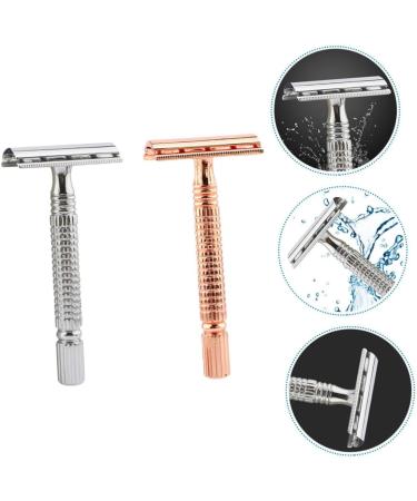 Minkissy 6 Stk Reader Mustache Razor - T-Shaped Metal Personal Shaving Tool for Women | Zinc Alloy Old-Fashioned Design - 3 Pieces + 1 Pack - Buy Online on GoSupps.com
