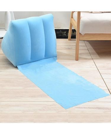 Auto-plaza 2X Inflatable Outdoor Sun Bath Beach Mat Pillows Flocking Beach Chairs with Backrest Inflatable Lounger for Portable Travel Camping Skyblue - Buy Online on GoSupps.com