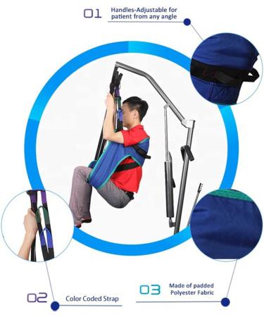 Patient Lifter Heavy Duty Transfer Belt Hoist Toileting Sling Divided Leg Reusable Shower Sling Universal Handicap Lift Commode Sling with Four Point Support Tranfer Sling Blue S - Buy Online on GoSupps.com