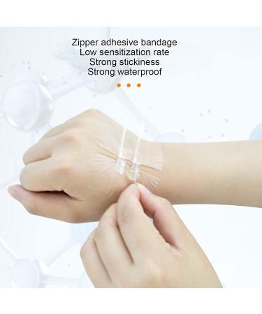 Raguso Zip Stitch Sutures: Noninvasive Skin Closure Device - Waterproof, Breathable, Adjustable - 2pcs for Painless Wound Care - Buy Online on GoSupps.com