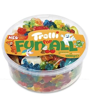 Trolli Fun for All Jelly Fruity Flavour Candy Sweet Treat Party Mix Tub Pack 1kg
