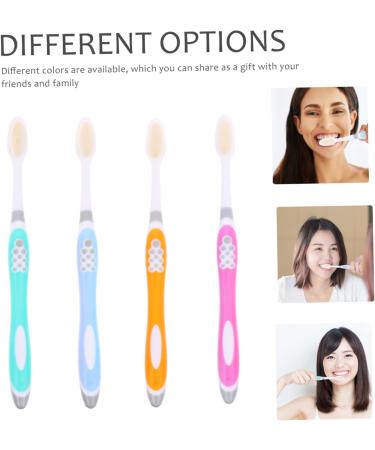 Homsfou 4-Piece Ultrafine Soft Toothbrush Set | Travel-Friendly Manual Toothbrushes for All Ages - Perfect for Teens and Infants - Buy Online on GoSupps.com