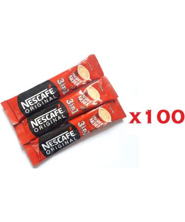 Nescafe 3in1 Original EU Made Instant Coffee Sachets (100 Sachets) - Long Expiry Date - 100 Count - Buy Online on GoSupps.com