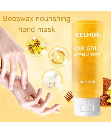 30ml 24K Gold Hand Mask - Moisturizing & Brightening Peel Off Cream for Dry Hands | Anti-Aging Handwax Serum - Buy Online on GoSupps.com