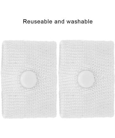 Travel Anti-Nausea Wristbands - Strengthen Immunity, Motion Sickness Relief, Morning Sickness Aid - 1 Pair (White) - Buy Online on GoSupps.com