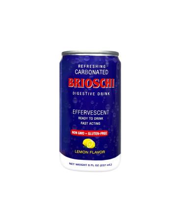 Brioschi Ready to Drink | Lemon Flavored Refreshing Effervescent Seltzer | Fast Acting Digestive Aid Heartburn Upset Stomach Acid Indigestion | Gluten Free | Super Carbonated 8 oz can (Pack of 4) - Buy Online on GoSupps.com