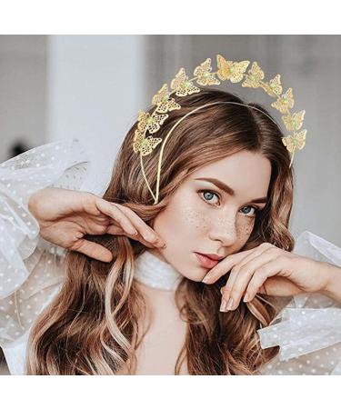 hgnxa Glinting Butterfly Crystal Headband Queen Hair Hoop for Pageant Prom Bridal Wedding Bridal Wedding Hair Accessories - Buy Online on GoSupps.com