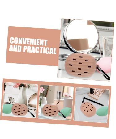 FRCOLOR 2pcs Beauty Egg Storage Set | Makeup Sponge Holder & Travel Case | Silicone Powder Puff Holder & Box - Breathable Design for Beauty Essentials - Buy Online on GoSupps.com