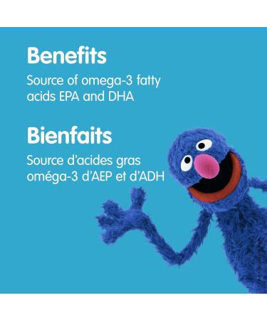 Sesame Street Brilliant Omega-3 Kids Gummy with DHA by Webber Naturals 120 Gummies For Children Age 3 and Up - Buy Online on GoSupps.com