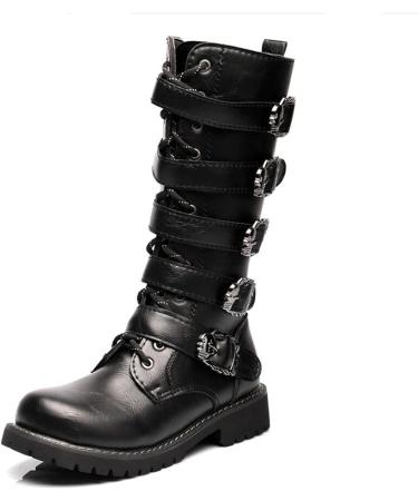 Tebapi Men's Waterproof Leather Motorcycle Boots - Black, Size 10.5 - Buy Online on GoSupps.com