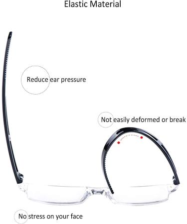 LifeArt Blue Light Blocking Reading Glasses for Women Men - Fashion Rectangle Frame - 4 Pairs, 4 Colors, 2.0x Magnification - Buy Online on GoSupps.com