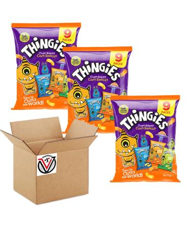 03 x Thingies Family Giant Multipack Corn Snacks (09 x 11g)