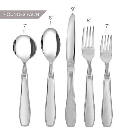 Linelax Weighted Utensils for Tremors and Parkinson's - 5 Piece Heavy Weight Steel Silverware Set - Adaptive Eating Flatware for Hand Tremor and Parkinson's - Buy Online on GoSupps.com