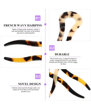 Mobestech Vintage Hair Sticks 2 Pieces Tortoiseshell Hair Forks U-Shaped Hollow Hair Sticks Chignon Pin Double Prong Hair Pin Hair Accessories for Women - Buy Online on GoSupps.com