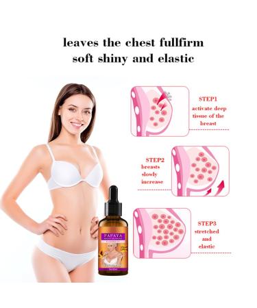 Wenrny Breast Enhancement Essential Oil 2 Pcs 30ml Papaya Breast Enlargement Cream for Firming Plumping Lifting and Nourishing Women Bust Plumping Oil Bust Organic Papaya Enlargement Serum - Buy Online on GoSupps.com