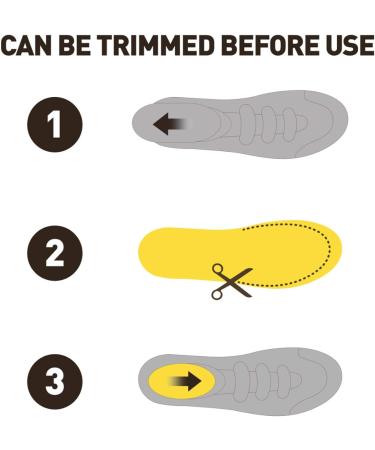 Sorbothane Double-Stitched Insoles - Yellow EU 44-45 (UK 10) | Premium Comfort for All-Day Support - International Shipping Available - Buy Online on GoSupps.com