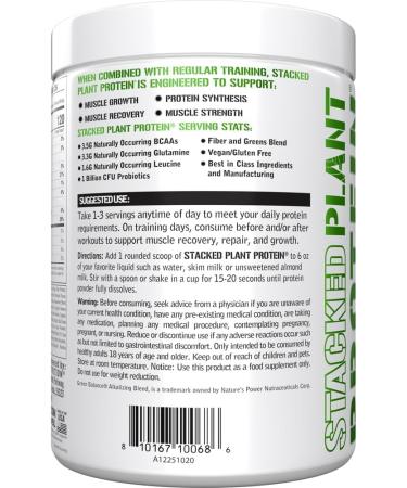 Evlution Nutrition Stacked Plant Protein Powder Vegan Non-GMO Gluten-Free Probiotics BCAAs Fiber Plant-Based Protein Complex 300G (Natural Chocolate) Natural Chocolate 0.66 Pound (Pack of 1) - Buy Online on GoSupps.com