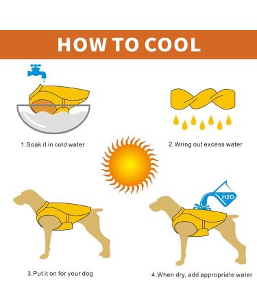 Shop MOSUCOURL Dog Cooling Vest | Summer Breathable Jacket for Outdoor Activities - Perfect for Hiking Training & Swimming (Yellow Size S) - Buy Online on GoSupps.com