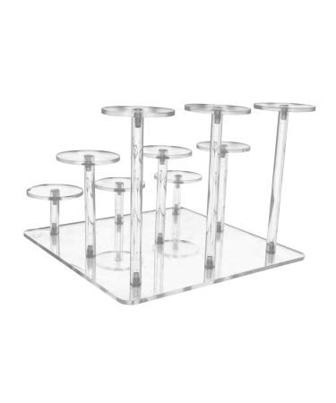 FRCOLOR FRCOLOR Clear Shelf Riser Column Support Desktop Tabletop Acrylic Makeup Organizer Makeup Organizer Earrings Makeup Holder